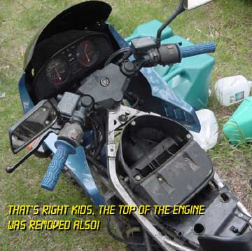 Actually, only the airbox and filter have been removed.