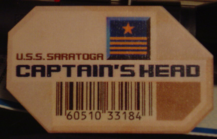 Replica scan (copy of original) of the Captain's Head access card from episode 'Dear earth.'