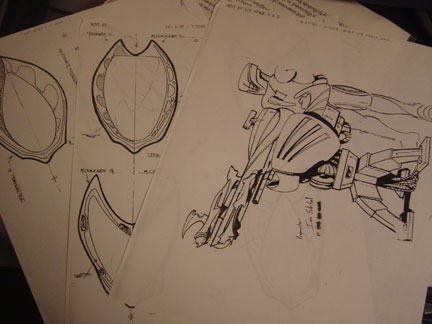Set of Chig costume and prop faxes.