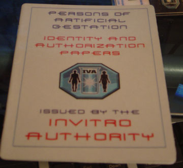 Fan made Invitro 'passort.' replica. Very cool.