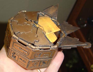 'Functional' Puzzle box and map to lost city. Made by Wakal.